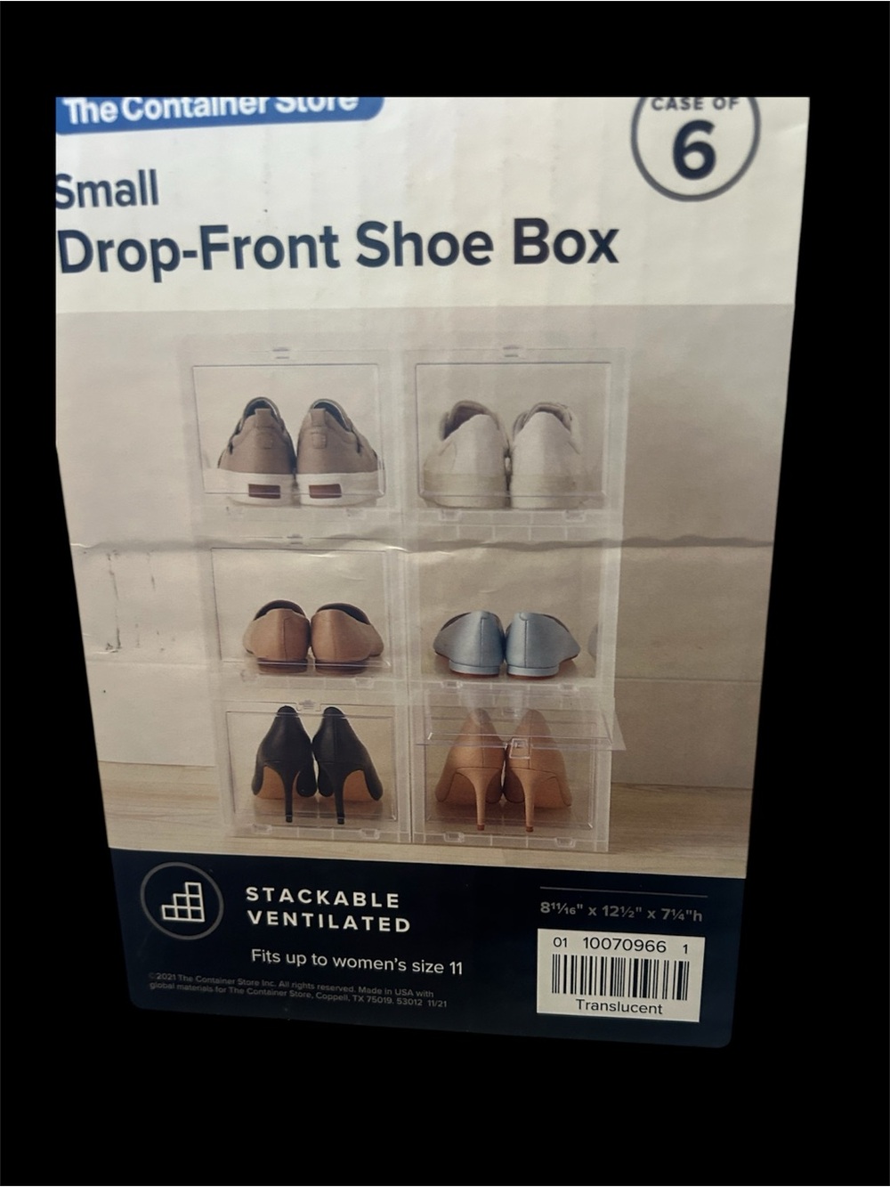 The Container Store Translucent Drop-Front Shoe Boxes - Clear Set